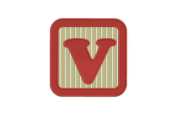 Alphabet V Letter: A Premium Embroidery Design