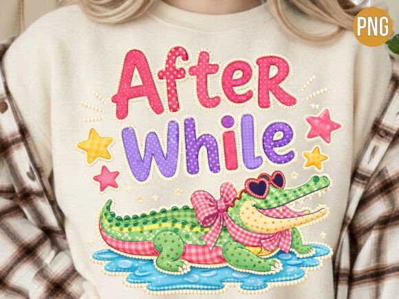 Charming Alligator for Embroidery Projects
