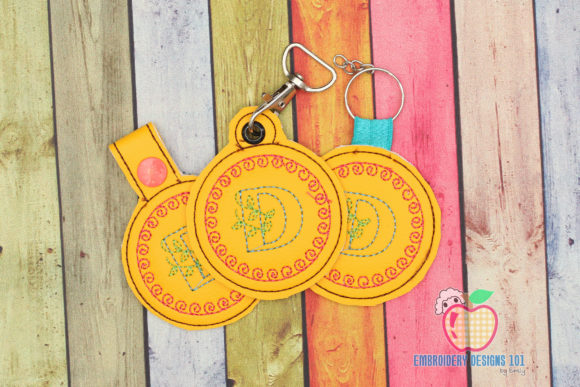 Charming D Name Key Fob for Holiday Gifts