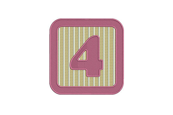 Four 4 Number: A Versatile Embroidery Design
