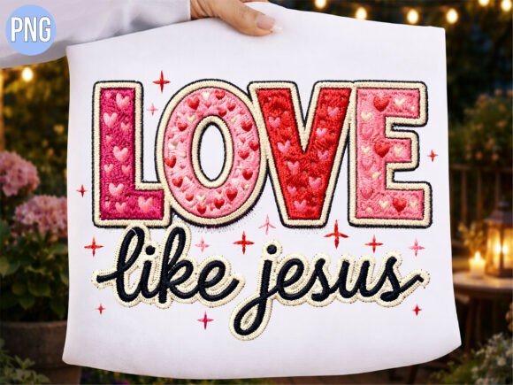Love Like Jesus Hearts: A Festive Embroidery Design