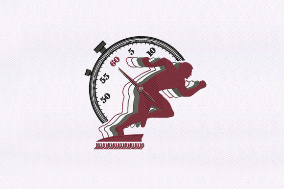 Racing Against Time: A Versatile Embroidery Design