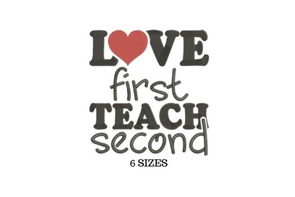Teach Love: A Heartfelt Embroidery Design